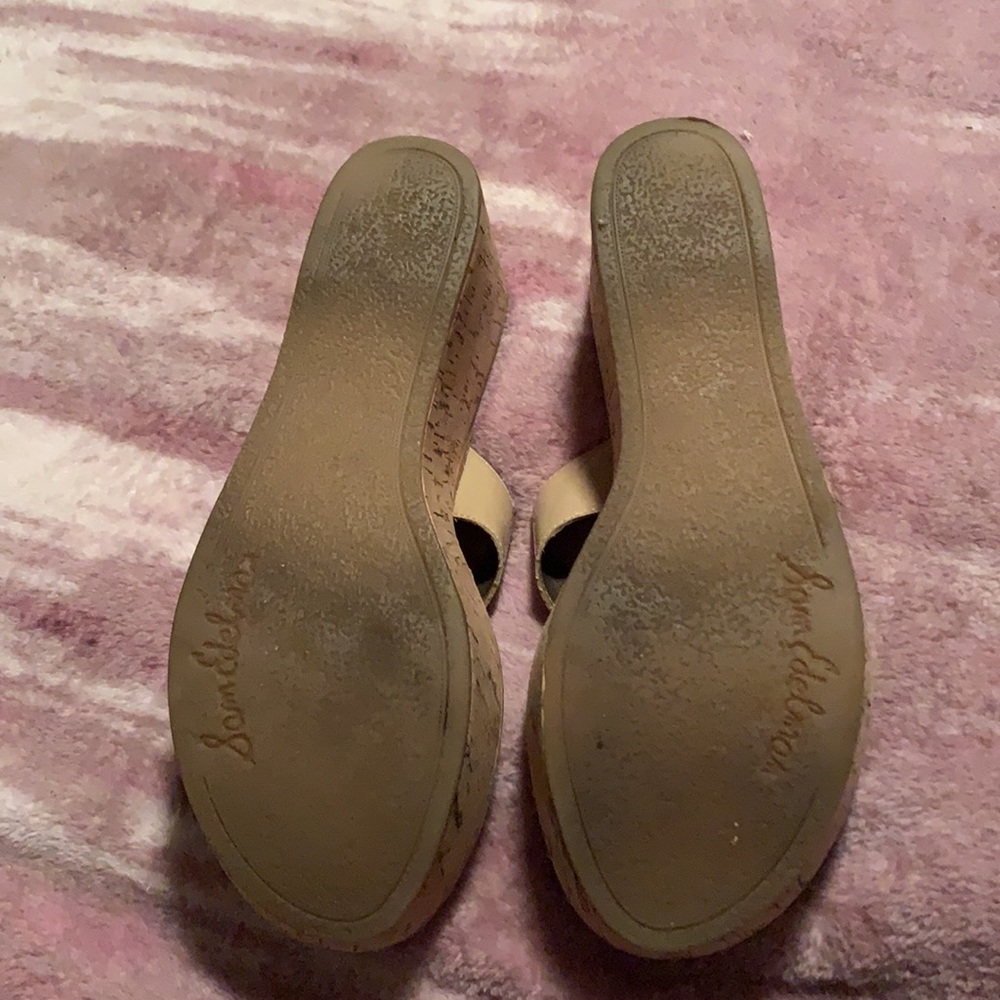 Sam Edelman, Romy, classic nude patent wedge, size 9.5 - Picture 5 of 5